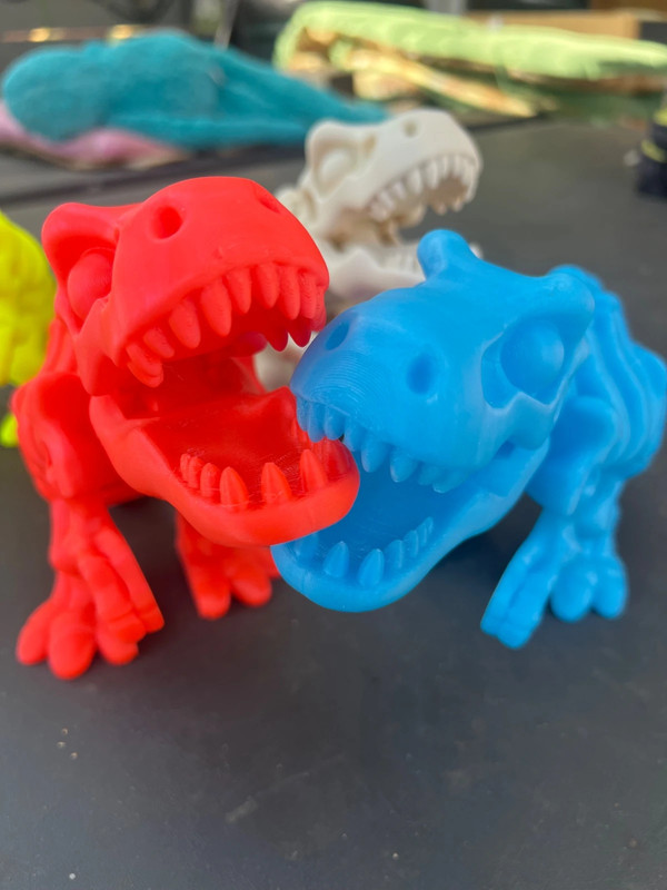 Large Glow-In-The-Dark Articulated Flexi T-Rex 3D Printed Dinosaur Blue/Dark Blue 4 Large Glow-In-The-Dark Articulated Flexi T-Rex 3D Printed Dinosaur Blue/Dark Blue - Image 4