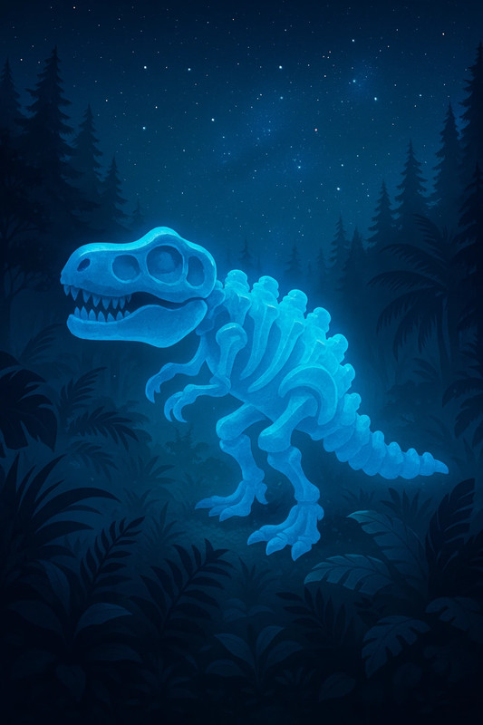 Large Glow-In-The-Dark Articulated Flexi T-Rex 3D Printed Dinosaur Blue/Dark Blue 5 Large Glow-In-The-Dark Articulated Flexi T-Rex 3D Printed Dinosaur