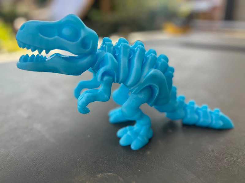 Large Glow-In-The-Dark Articulated Flexi T-Rex 3D Printed Dinosaur Blue/Dark Blue 1 Large Glow-In-The-Dark Articulated Flexi T-Rex 3D Printed Dinosaur