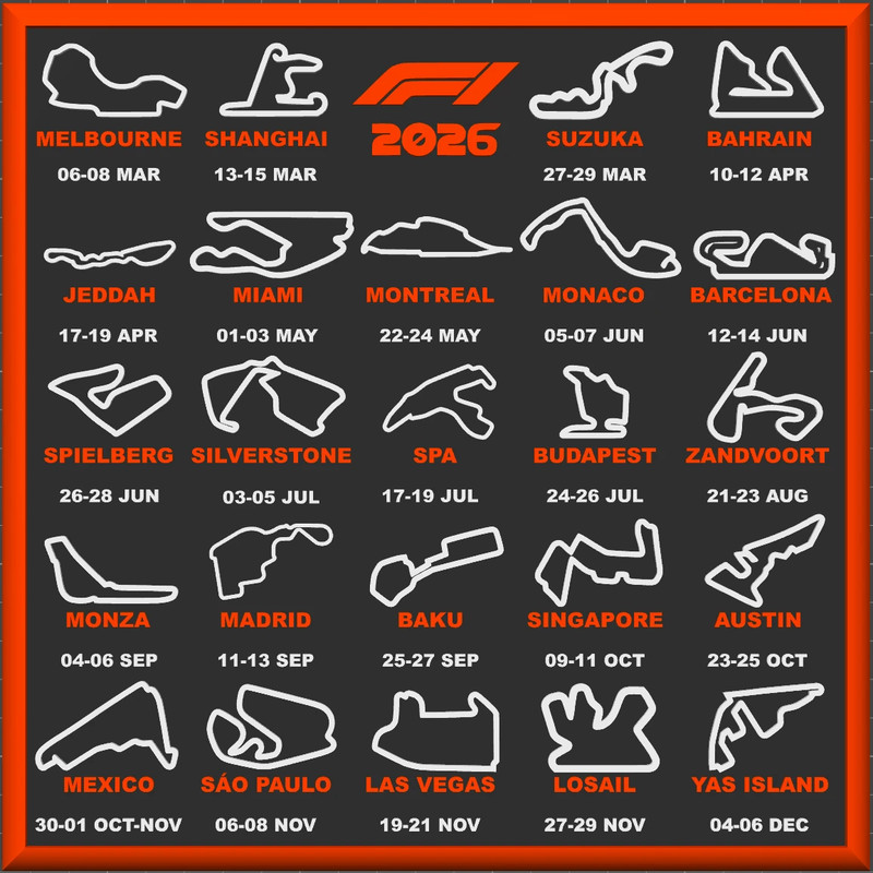 2026 Race Circuit Calendars The 3D Printing Shed Ltd 1756587216 2 