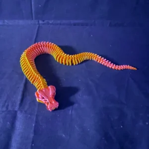 Articulated Flexi-Snake 3D Printed in a Red/Gold Filament 56cm
