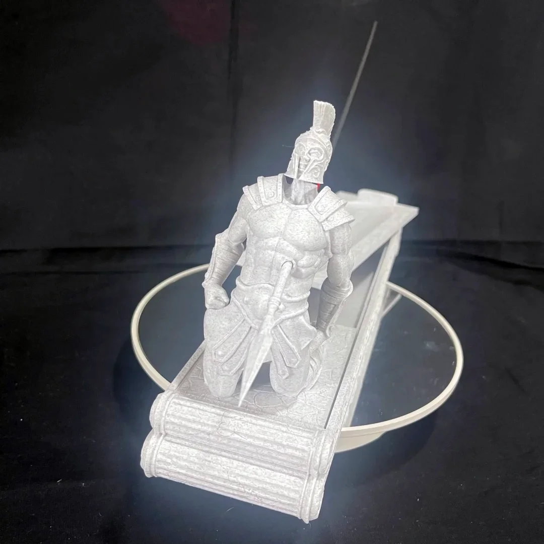 Marble-Look Gladiator Incense Holder: 3D Printed Elegance 1 gladiator spartan warrior incense holder