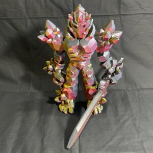 XL Crystal Warrior: 41cm Tall In A 4 Colour Filament