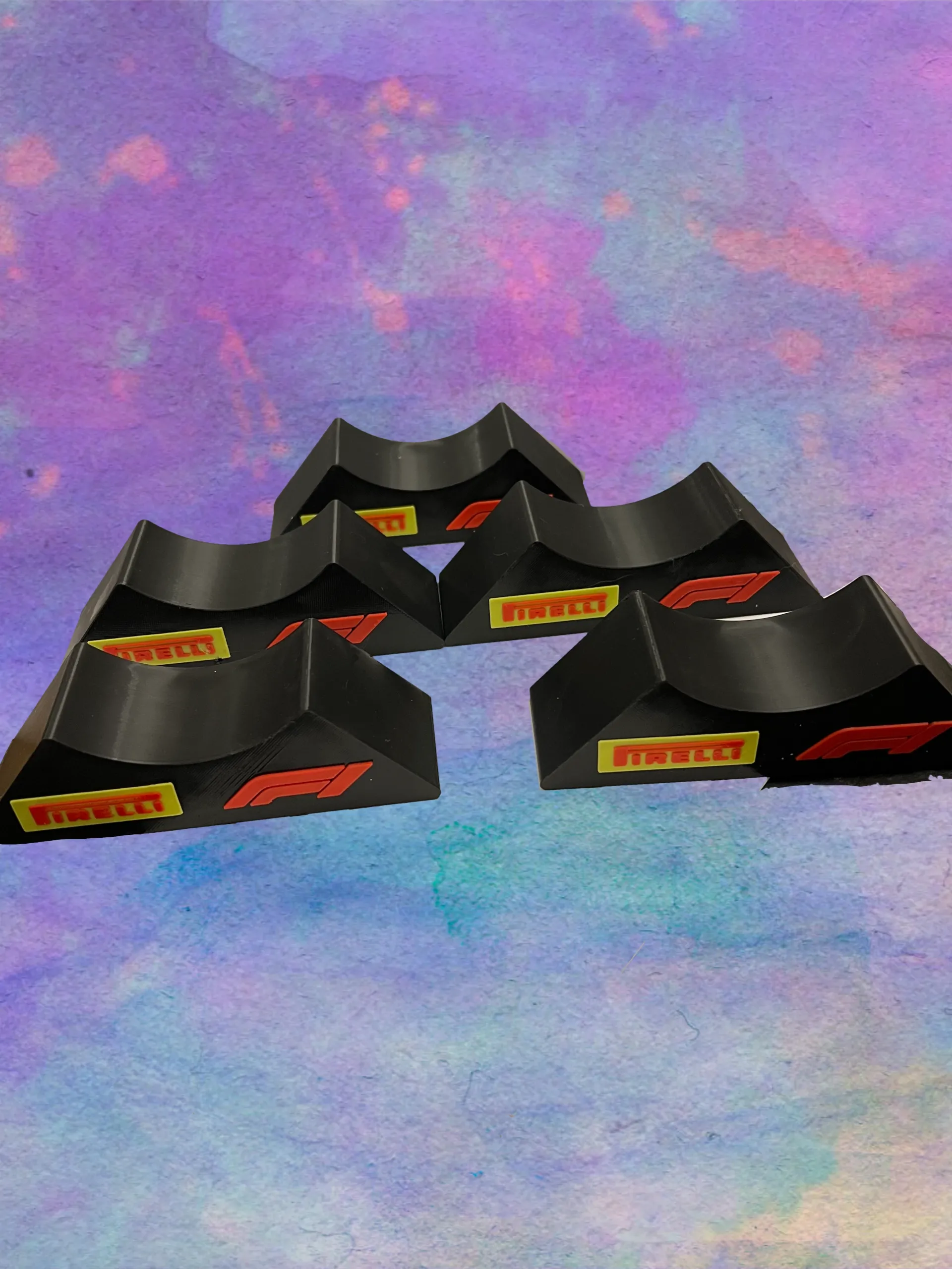 π F1-Style Single Tyre Stands, Set of 5 β Built for our 80mm 2026 Design Tyres 1 5 formula1 tyre stands for 3d printed 80mm tyres