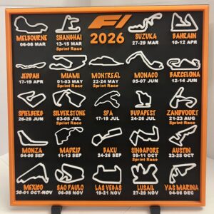 McLaren Inspired 2026 Formula 1 race calendar layout