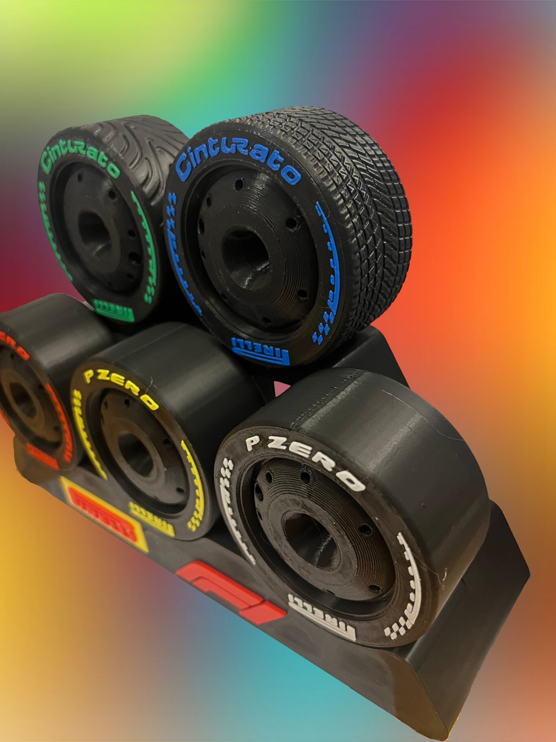 F1 2026 Formula 1 3D Printed Tyres + 2 Tier 5 Tyre Stand β The Complete Display Set 4 F1 2026 Formula 1 3D Printed Tyres + 2 Tier 5 Tyre Stand β The Complete Display Set - Image 4