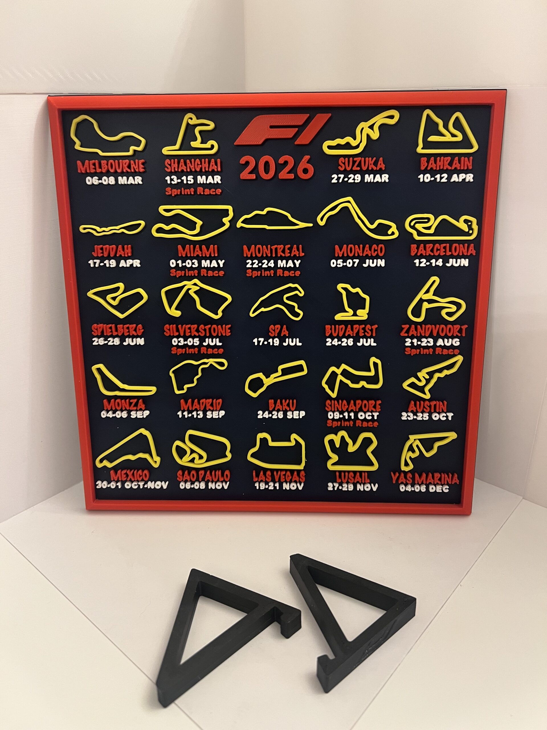 F1 2026 3D Circuit Calendar – Formula 1 Red Bull Inspired Edition With Stand 2 F1 2026 3D Circuit Calendar – Formula 1 Red Bull Inspired Edition With Stand - Image 2