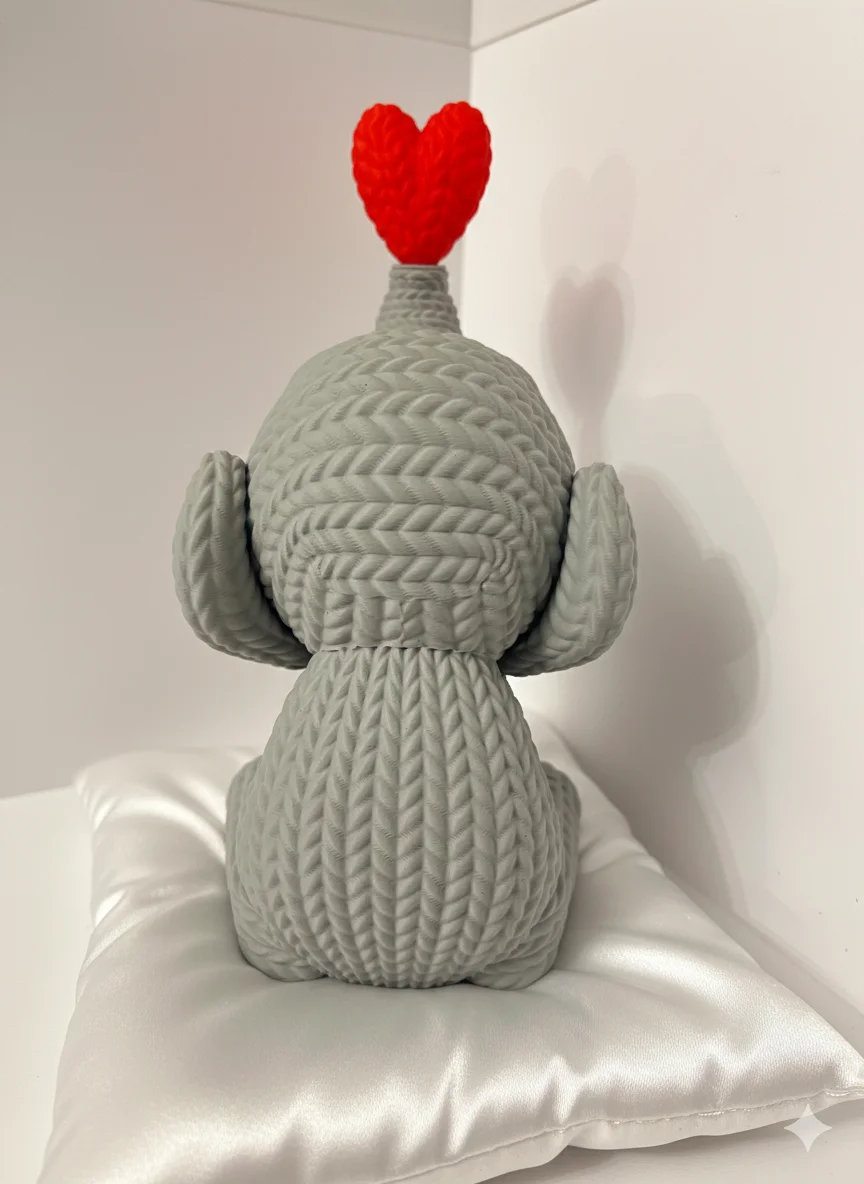 🐘❤️ Knitted-Style Elephant with Heart – Valentine’s & Year-Round Love Gift 4 🐘❤️ Knitted-Style Elephant with Heart – Valentine’s & Year-Round Love Gift - Image 4