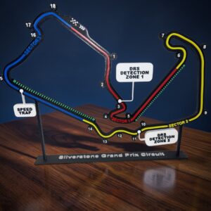 Silverstone F1 circuit 3d printed
