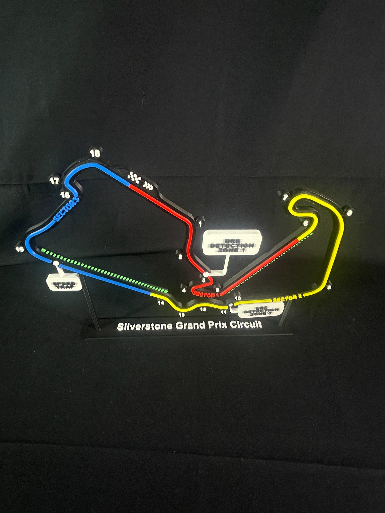 Silverstone Grand Prix Circuit - 3D Printed Desk Track Trophy V2 4 Silverstone Grand Prix Circuit - 3D Printed Desk Track Trophy V2 - Image 4