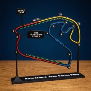 Sao Paulo, Interlagos, Brazil desk track trophy
